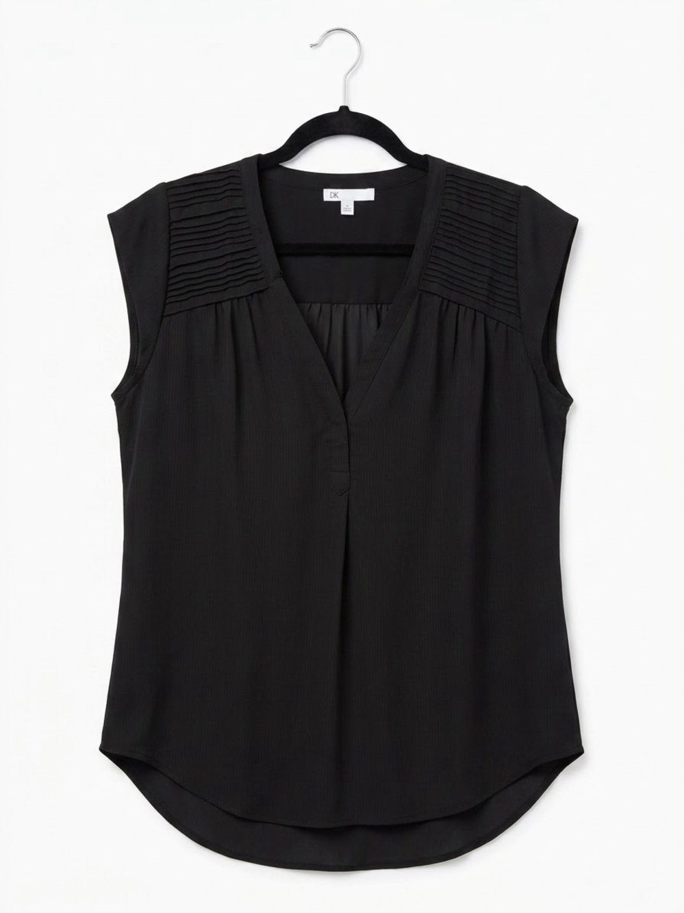 DR2 Black Sleeves She’ll Top with Scalloped Details